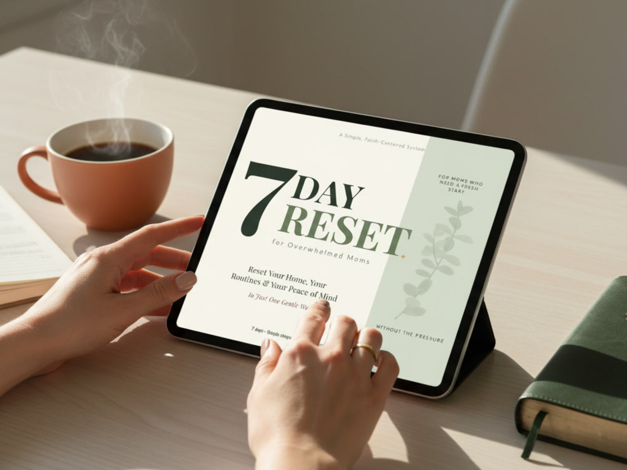 7 Day Reset — tablet mockup